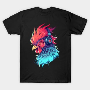 Rooster Headphones T-Shirt